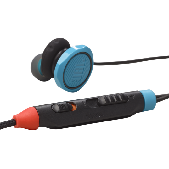 JBL Quantum 50N - Blue & Red - Wired in-ear gaming headset with volume slider and mic mute - Detailshot 4